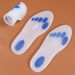 Milk white real silicone insole for men and women leisure cushioning soft foot heart pads running insole_viptrois.com