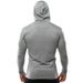 Men's Fitness Hooded Sweater Men's Slim-fit Elastic Training Wear American Sweat-wicking Running Top T-Shirt_viptrois.com