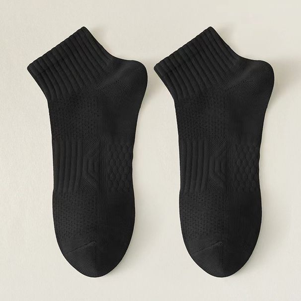 White Socks Men's Short Socks Solid Color Low Top Boat Socks Spring And Summer Deodorant Antibacterial Boys Sports Socks_viptrois.com