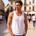 Breathable Men's Athletic Tank Top - Stretch Fitness Sleeveless Shirt For Gym Workout & Casual Wear, Moisture Wicking Quick Dry, Slim Fit Undershirt_viptrois.com