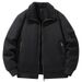 Men's Clothing Autumn And Winter New Style Lambskin Jacket Workwear Men's Plus Velvet Thickened Cotton Coat Warm Lapel Cotton Casual Cotton Coat_viptrois.com