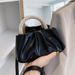 Soft Cloud Shoulder Bag For Women - Minimalist Crossbody Purse With Wrinkle Design, Lightweight PU Handbag For Daily Use (Green, Blue, Black, Beige)_viptrois.com
