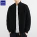 Romon Men's Casual Stand Collar Jacket 2024 Autumn New High-end Sweater Loose Fit Cardigan Coat_viptrois.com