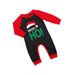 Christmas Santa hat alphabet plaid Christmas family suit printed home clothes pajamas_viptrois.com