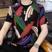 Summer New Ice Silk Breathable Short T-shirt, Trendy Printed Half Sleeved Men's Top For Young And Middle-aged Brands_viptrois.com
