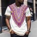 Men's Clothing T Shirts Leisure Ethnic Style Short Sleeved Loose Casual Short Sleeved Tops_viptrois.com