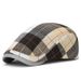Spring Autumn Summer Duckbill Men's British Style Literary Beret Women's Plaid Forward Cap_viptrois.com