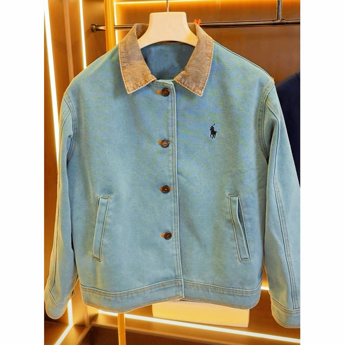 Premium Washed Blue Spring Workwear Loose Jacket Unisex Turn-Down Collar Coat Early Autumn New American Retro_viptrois.com