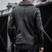 Men's Clothing PU Leather Jacket Motorcycle Lapel Men's Thickened Jacket Slim-fit Leather Jacket_viptrois.com