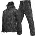 Men's clothing sharkskin soft shell warm windproof 3-in-1 men's outdoor breathable jacket hardshell suit_viptrois.com