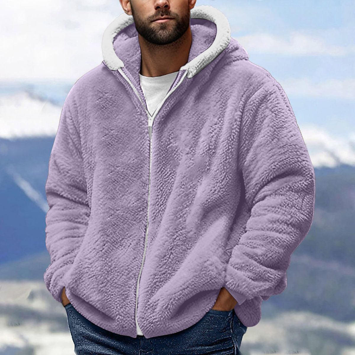 Men's Reversible Fleece-Lined Hooded Jacket – Winter Warmth With Lightweight Comfort (S-5XL, 18 Colors)_viptrois.com