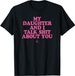Mi Hija Y Yo Hablamos Mal Ti - Regalo Divertido Para Mamá, Camiseta Casual De Cuello Redondo_viptrois.com