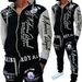 Men's fashion two-piece sweatshirt and pants hooded sportswear casual_viptrois.com