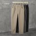 Men's British Style Casual Trousers Simple Flowing Korean Trendy Tapered Long Suit Dress Pants_viptrois.com