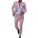 Men's Clothing Men's Suit Two Piece Suit One Button Linen Cotton Linen Solid Color Suit Men_viptrois.com