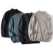 Men's Clothing Classic Slim-Fit Men's Knit Sweater - Soft Semi-Turtleneck Pullover, Solid Color Minimalist Design ( M-3XL)_viptrois.com