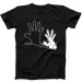 Rabbit Hand Shadow Art Cool Best Seller Funny Gift Tee Black T Shirt Mens Womens Tees Top 22_viptrois.com