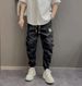 Men's Lightweight Cargo Jogger Pants Adjustable Drawstring Multi-Pockets Tapered Fit Casual Outdoor Wear Black Khaki_viptrois.com