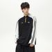 Color-Block UV Protection Running Shirt – Men’s Breathable Half-Zip Long Sleeve Tee With Reflective Print (M-XXL, Midnight Black/Galaxy Grey)_viptrois.com