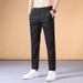 Men's Summer Thin Slim Fit Straight Casual Business Trousers Ice Silk Loose Quick-Dry Sports Long Pants_viptrois.com