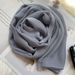 Women's Basic Lady Solid Color Georgette Silk Scarf_viptrois.com