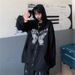 Gothic Unisex Hoodie With Skull & Butterfly Print – Oversized Zip-Up Streetwear Pullover For Men & Women_viptrois.com