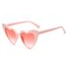 Heart-Shaped Sunglasses For Women - Large Red Frame (UV Protection, Slimming Face Effect)_viptrois.com