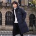Men's Clothing White Duck Down Jacket Men's Winter New Long Style Over The Knee Lengthened Thick Warm Simple Versatile Jacket_viptrois.com