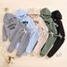 Mother & Kids Children's Clothing For Infants And Young Boys, Casual Suit, Letter Printed Long Sleeved Top Fake Drawstring Trousers, Two Piece Set_viptrois.com
