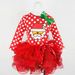 Children's Christmas Santa Lace Princess dress Long sleeve bow children's dress_viptrois.com