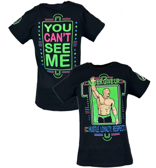 John Cena Neon Green Never Give Up Mens 100% Cotton T-shirt Mens Tees Top_viptrois.com