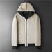 Men's Fleece-Lined Zip Hoodie – Oversized Sherpa Jacket With Kangaroo Pocket, Heavyweight Cotton Winter Pullover For Streetwear & Gym_viptrois.com