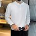 New Polo Shirt With Collar And Long Sleeves, Knitted Sweater, Men's Thin Design_viptrois.com