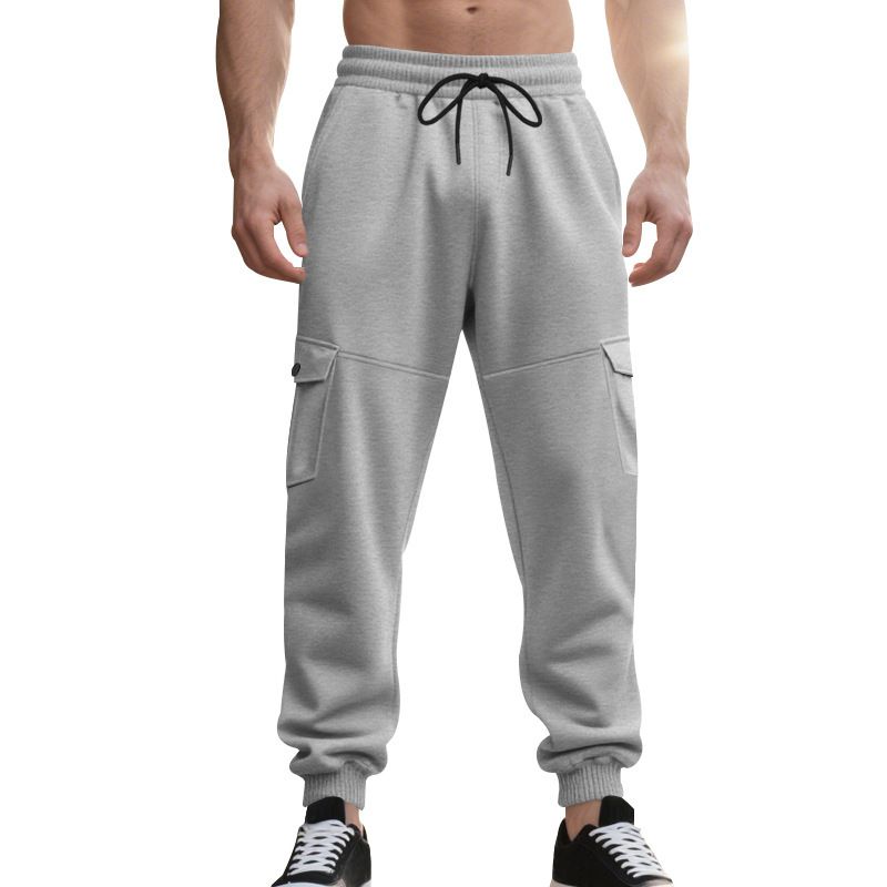 Men’s Heavyweight Winter Work Pants – Relaxed Fit Polyester Trousers For Outdoor & Casual Wear (Black/Gray, Straight Leg, Machine Washable_viptrois.com