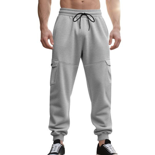 Men’s Heavyweight Winter Work Pants – Relaxed Fit Polyester Trousers For Outdoor & Casual Wear (Black/Gray, Straight Leg, Machine Washable_viptrois.com