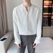 Men's Clothing Ins Fashion Solid Color Thin Cardigan Shirt Standard Lazy Harajuku New Long Sleeve Youth Popular Men's Trend_viptrois.com