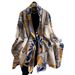 Unisex Scarf Fashion Printed Scarf Thickened Warm Cashmere Exterior Shawl Fashionable All-match Color Matching Daisy Flower Scarf_viptrois.com