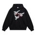 Animal Bird Patch Embroidered Hooded Sweatshirt Loose Casual Autumn Winter Men's Vibe Trendy American Style Sports_viptrois.com