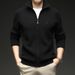Men's High Collar Long Sleeve Cardigan Autumn Winter New Korean Fashion Sweater Warm Zipper Shirt Casual Knitted Jacket_viptrois.com
