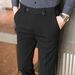 Men's Slim Fit Striped Suit Pants Korean Style Casual Dress Long Trousers Autumn Winter Trendy Straight Leg_viptrois.com