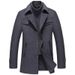 Men's Wool Blend Overcoat - Business Casual Trench Coat With Detachable Lining (Black/Navy/Wine, M-5XL)_viptrois.com