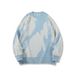 Men's Clothing Retro Color Block Crew Neck Sweater Retro Color-Block Knit Sweater For Men - Oversized Crewneck Pullover With Vintage Vibes (Blue)_viptrois.com