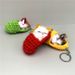 Bag Charm Cute Sleeping Cat Keychain Slippers Cat Plush Bag Pendant Car Keychain Simulation Animal Small Gift_viptrois.com