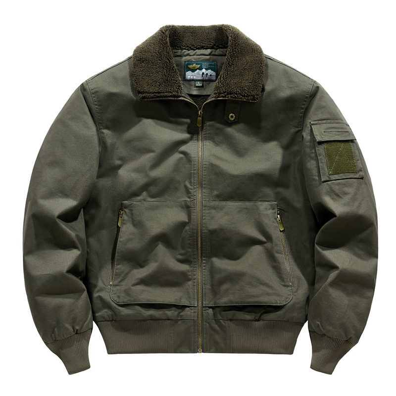 Men's Clothing Winter New Lapel Plus Velvet Jacket Men's Loose Large Size Warm Thick Cotton Coat American Retro Workwear Coat_viptrois.com