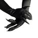 Halloween claw gloves, black sequin nails, hollowen cosplay props, long nail gloves_viptrois.com