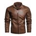 Men's Clothing Autumn And Winter Leather Jacket Jacket Men's Cross Border Retro Stand Collar Leather Jacket Motorcycle Old Hot Products_viptrois.com