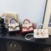Women's Bags New Cute Cherry Print Messenger Bag Twisted Handbag Small Square Bag Fresh Contrast Color Design Girls Bag_viptrois.com