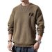 Loom Italian High-End American Style Heavy Sweater Men 2025 Autumn Winter New Trendy Brand Crew Neck Pullover Knitwear Top_viptrois.com