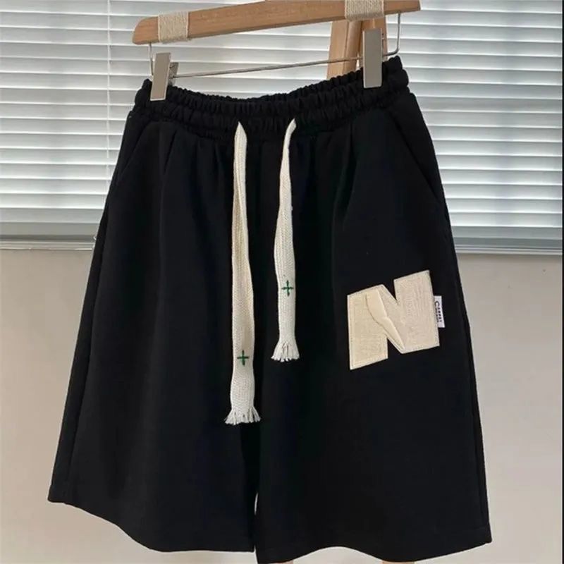 Men's Clothing Waffle Casual Shorts Men's Straight Loose Versatile Wide Leg Sports Five Point Shorts_viptrois.com