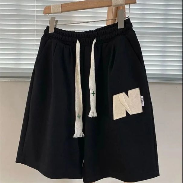 Men's Clothing Waffle Casual Shorts Men's Straight Loose Versatile Wide Leg Sports Five Point Shorts_viptrois.com